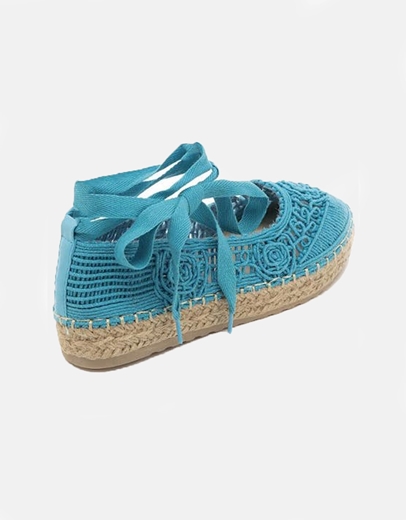 Εικόνα της Γυναικείες πλεκτές εσπαντρίγιες Ελληνικής κατασκευής Σιέλ