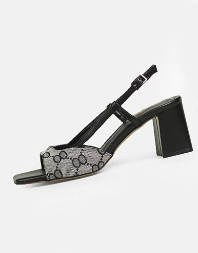 Εικόνα της Πέδιλα Ελληνικής κατασκευής σε καρέ γραμμή Μαύρο