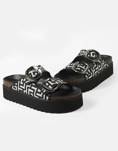 Εικόνα της Flatform Μαίανδρος Ελληνικής Κατασκευής και διπλή φάσα Μαύρο/Λευκό