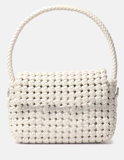 Εικόνα της Τσάντα χειρός HANDMADE ZIVA με ανάγλυφο σχέδιο Εκρού