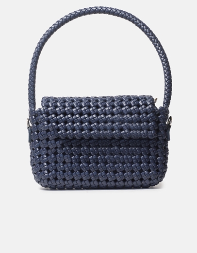 Εικόνα της Τσάντα χειρός HANDMADE ZIVA με ανάγλυφο σχέδιο Navy