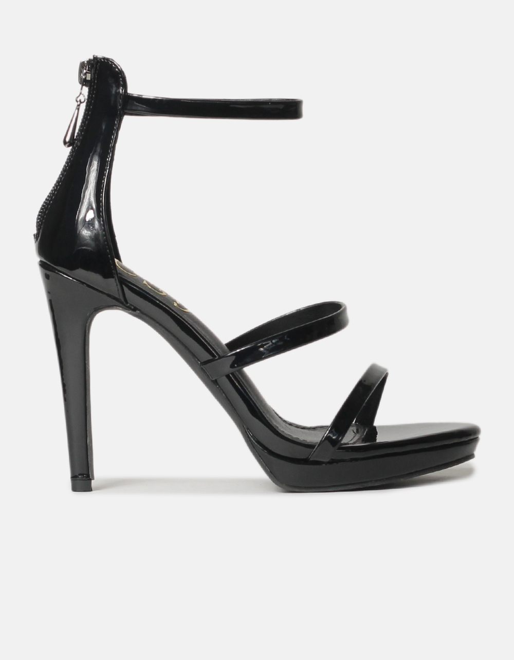 Εικόνα από Ψηλοτάκουνα πέδιλα λουστρίνι με μπαρέτα Μαύρο