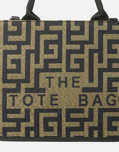 Εικόνα της Xειροποίητη τσάντα χειρός μαίανδρος με προσαρμοζόμενο λουρί ώμου Χρυσό