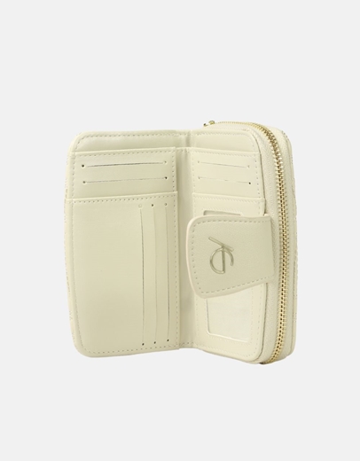 Εικόνα της Μονόχρωμο πορτοφόλι με μοτίβο μαιάνδρου Μπεζ