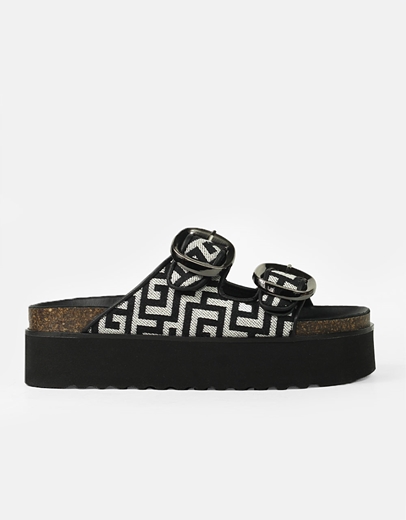 Εικόνα της Flatform Μαίανδρος Ελληνικής Κατασκευής και διπλή φάσα Μαύρο/Λευκό