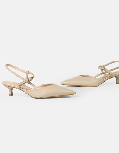 Εικόνα της Γόβες μυτερές Ελληνικής κατασκευής με λουράκι Nude