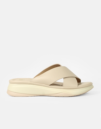 Εικόνα της Comfort γυναεικεία σανδάλια με χιαστί φάσα Μπεζ