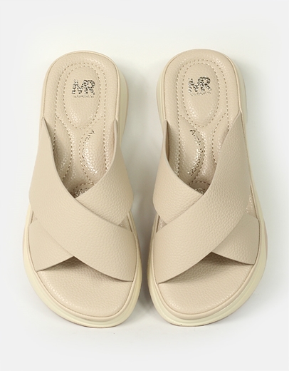 Εικόνα της Comfort γυναεικεία σανδάλια με χιαστί φάσα Μπεζ