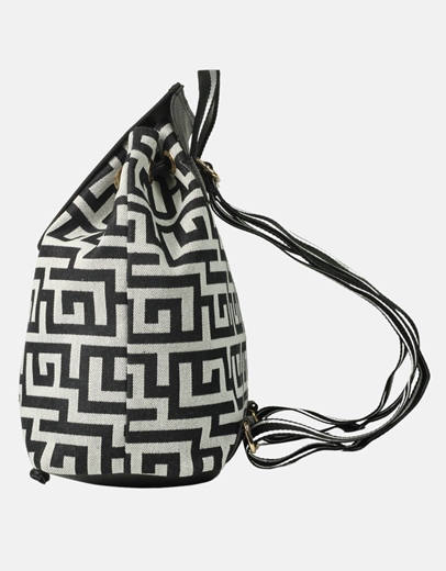 Εικόνα της Χειροποίητο σακίδιο πλάτης με μαίανδρο Μαύρο