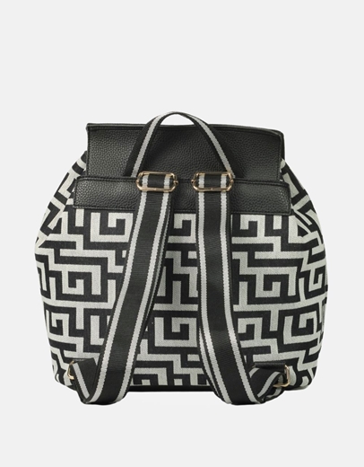 Εικόνα της Χειροποίητο σακίδιο πλάτης με μαίανδρο Μαύρο