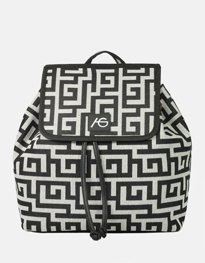 Εικόνα της Χειροποίητο σακίδιο πλάτης με μαίανδρο Μαύρο