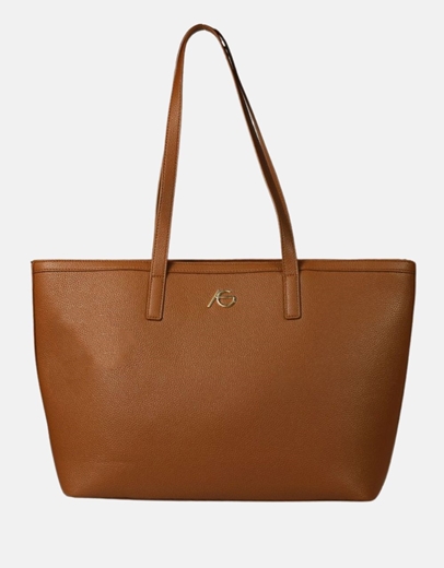 Εικόνα της Γυναικεία μονόχρωμη τσάντα με φερμουάρ Ταμπά