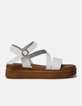 Εικόνα από Δερμάτινα σανδάλια flatforms Ελληνικής κατασκευής Λευκό