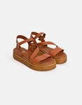 Εικόνα από Δερμάτινα σανδάλια flatforms Ελληνικής κατασκευής Ταμπά
