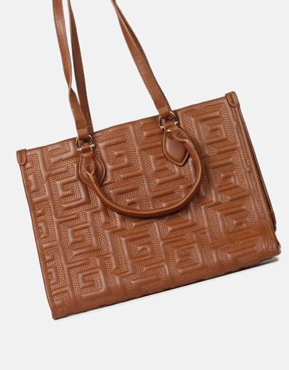 Εικόνα της Tσάντα χειρός με μοτίβο μαιάνδρου Ταμπά