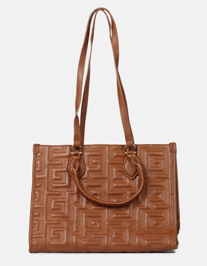 Εικόνα της Tσάντα χειρός με μοτίβο μαιάνδρου Ταμπά