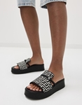 Εικόνα από Δερμάτινα flatforms Ελληνικής Κατασκευής Μαίαδρος με φάσα Μαύρο