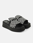 Εικόνα από Δερμάτινα flatforms Ελληνικής Κατασκευής Μαίαδρος με φάσα Μαύρο