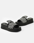 Εικόνα από Δερμάτινα flatforms Ελληνικής Κατασκευής Μαίαδρος με φάσα Μαύρο
