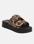 Εικόνα από Δερμάτινα flatforms Ελληνικής Κατασκευής με σχέδιο print Ζέμπρα