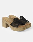 Εικόνα από Boho mules με σχέδιο από δαντέλα Μαύρο