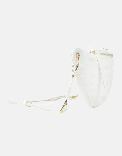 Εικόνα της Crossbody τσαντάκι με μοτίβο μαιάνδρου Λευκό