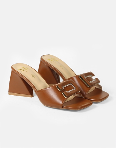 Εικόνα της Mules σε καρέ γραμμή με με φάσα και διακοσμητικό τοκά Ταμπά