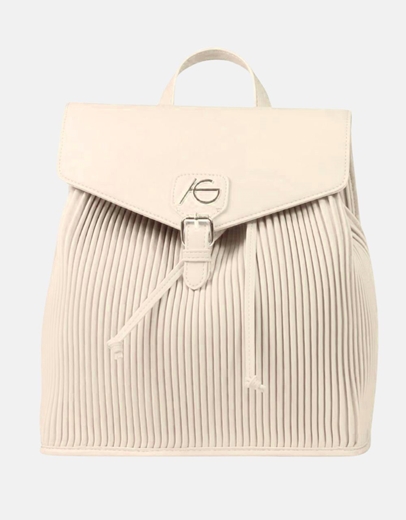 Εικόνα της Γυναικείο χειροποίητο σακίδιο πλάτης με μοτίβο ριπ Μπεζ