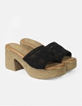 Εικόνα από Boho mules με σχέδιο πλέξης Μαύρο