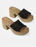 Εικόνα από Boho mules με σχέδιο πλέξης Μαύρο