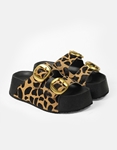 Εικόνα από Δερμάτινα Σανδάλια Animal print Ελληνικής κατασκευής Λεοπάρ