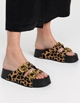 Εικόνα από Δερμάτινα Σανδάλια Animal print Ελληνικής κατασκευής Λεοπάρ