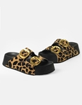 Εικόνα από Δερμάτινα Σανδάλια Animal print Ελληνικής κατασκευής Λεοπάρ
