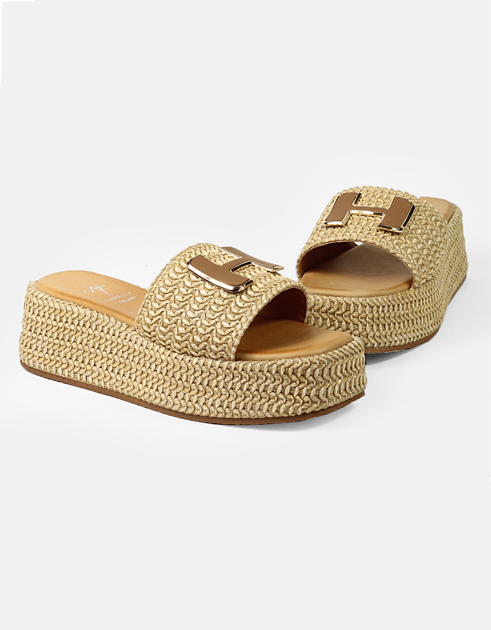 Εικόνα από Δερμάτινα σανδάλια Ελληνικής κατασκευής με μεταλλική αγκράφα Ταμπά