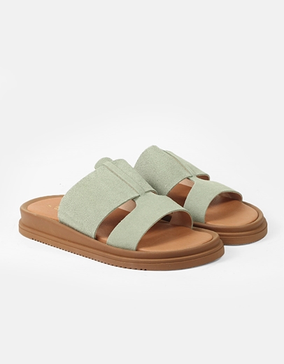 Εικόνα της Σανδάλια δερμάτινα Ελληνικής κατασκευής με δίπλη φάσα Βεραμάν