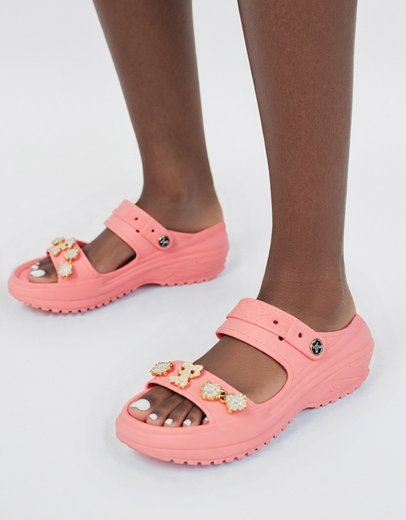 Εικόνα της Γυναικεία σαμπό με διπλή φάσα και διακοσμητικά Κοραλί