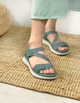 Εικόνα από Comfort γυναικεία σανδάλια με velcro και λάστιχο Βεραμάν