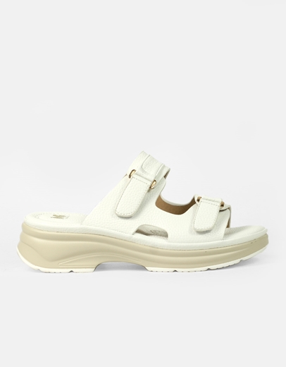 Εικόνα της Comfort γυναικεία σανδάλια με διπλή φάσα Λευκό