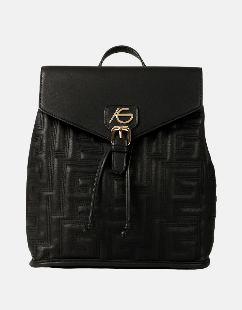 Εικόνα από Γυναικείο σακίδιο πλάτης με μοτίβο μαιάνδρου Μαύρο