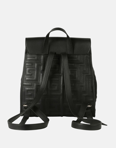 Εικόνα της Γυναικείο σακίδιο πλάτης με μοτίβο μαιάνδρου Μαύρο