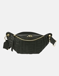 Εικόνα από Crossbody τσαντάκι με μοτίβο μαιάνδρου Μαύρο