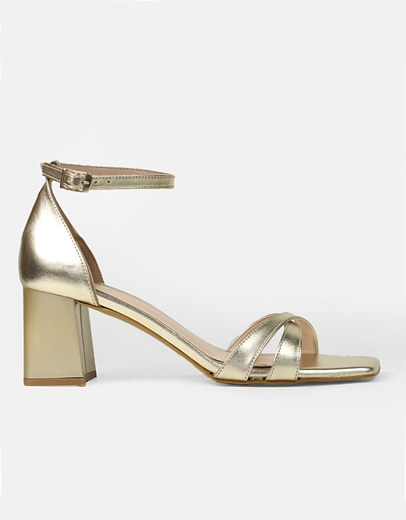 Εικόνα της Πεδίλα Ελληνικής κατασκευής με χιαστί μπαρέτες Πλατίνα