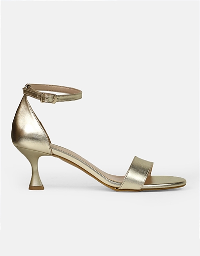 Εικόνα της Πεδίλα Ελληνικής κατασκευής με λεπτό τακούνι Πλατίνα