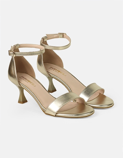 Εικόνα της Πεδίλα Ελληνικής κατασκευής με λεπτό τακούνι Πλατίνα