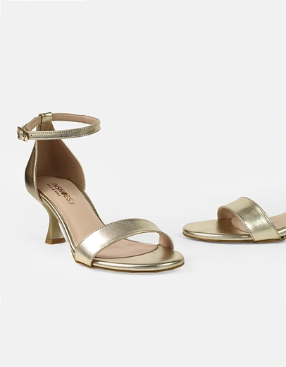 Εικόνα της Πεδίλα Ελληνικής κατασκευής με λεπτό τακούνι Πλατίνα