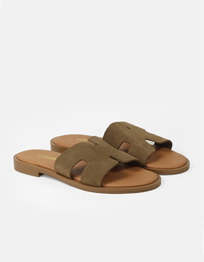 Εικόνα της Δερμάτινα σανδάλια Ελληνικής κατασκευής με ανοίγματα Πούρο