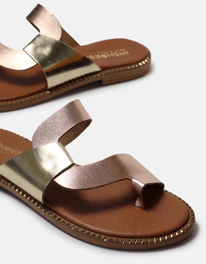 Εικόνα της Δερμάτινα σανδάλια Ελληνικής κατασκευής με ιδιαίτερο σχέδιο Χαλκός