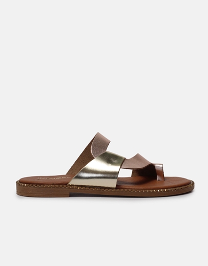 Εικόνα της Δερμάτινα σανδάλια Ελληνικής κατασκευής με ιδιαίτερο σχέδιο Χαλκός