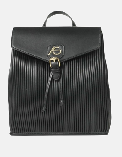 Εικόνα της Γυναικείο χειροποίητο σακίδιο πλάτης με μοτίβο ριπ Μαύρο