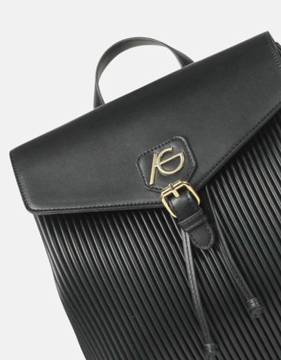 Εικόνα της Γυναικείο χειροποίητο σακίδιο πλάτης με μοτίβο ριπ Μαύρο